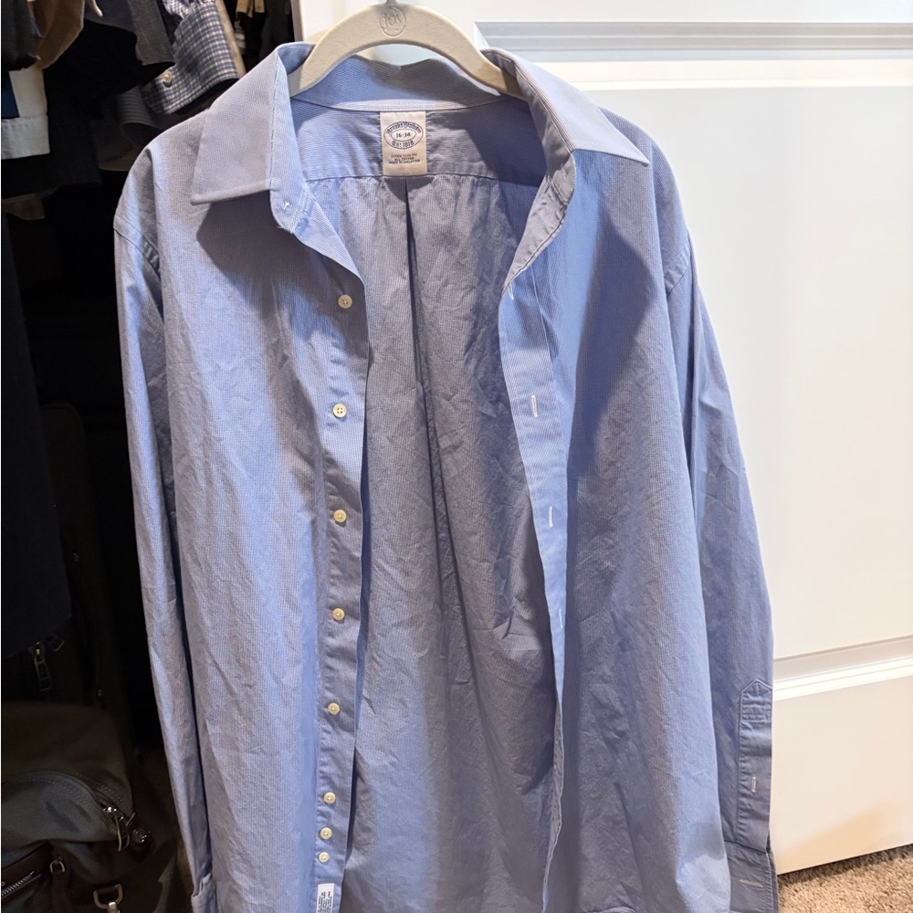 Brooks Brothers Light Blue Men's Button-Down Dress Shirt